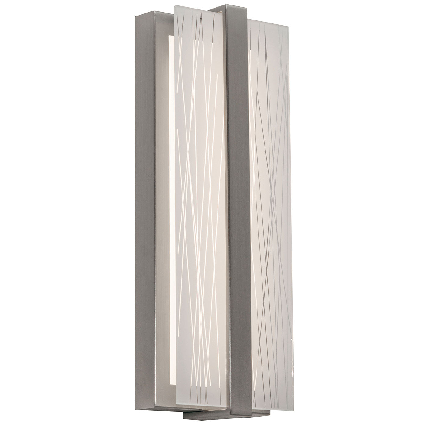 AFX Lighting GLYS0514LAJUDSN Gallery 14 Inch LED Outdoor Wall Sconce, 120-277V, Watt 14W, Selectable 5CCT, Satin Nickel Finish