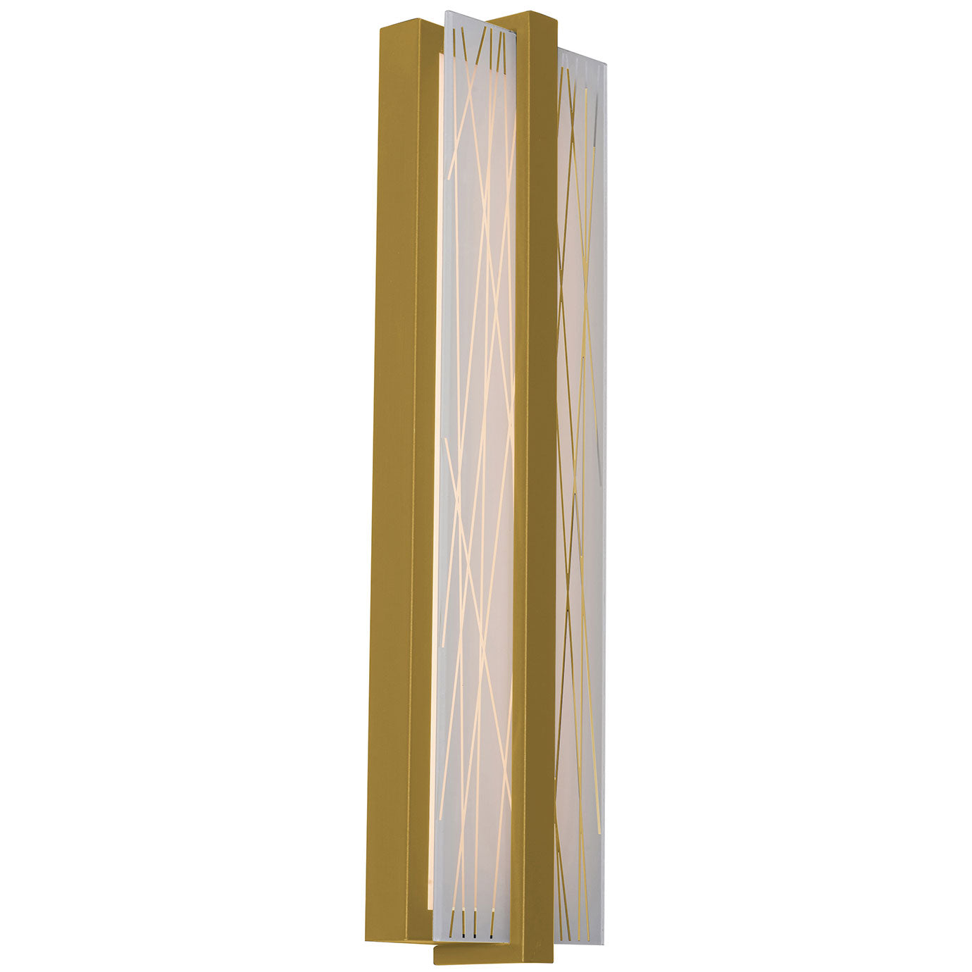 AFX Lighting GLYS0520LAJUDLB Gallery 20 Inch LED Outdoor Wall Sconce, 120-277V, Watt 20W, Selectable 5CCT, Light Antique Brass Finish