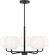 Generation Lighting Rory 5 light black chandelier ceiling light