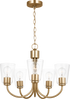 Generation Lighting GLC1145SBE Miles 5 Light Satin Brass Chandelier Ceiling Light