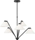Generation Lighting GLC1255MBK Werley 5 Light Midnight Black Chandelier Ceiling Light