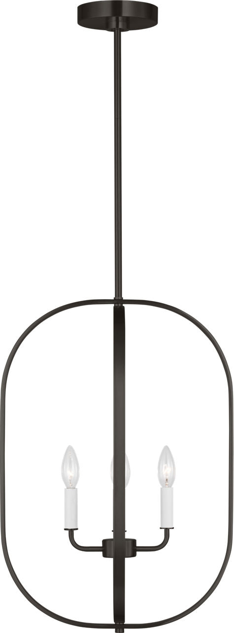 Generation Lighting GLC1304MBK Loretto 4 light midnight black chandelier ceiling light