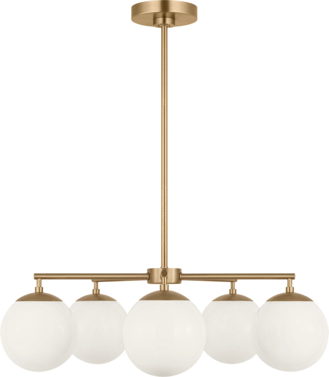 Generation Lighting GLC1795SBE Nube 5 Light Satin Brass Chandelier Ceiling Light