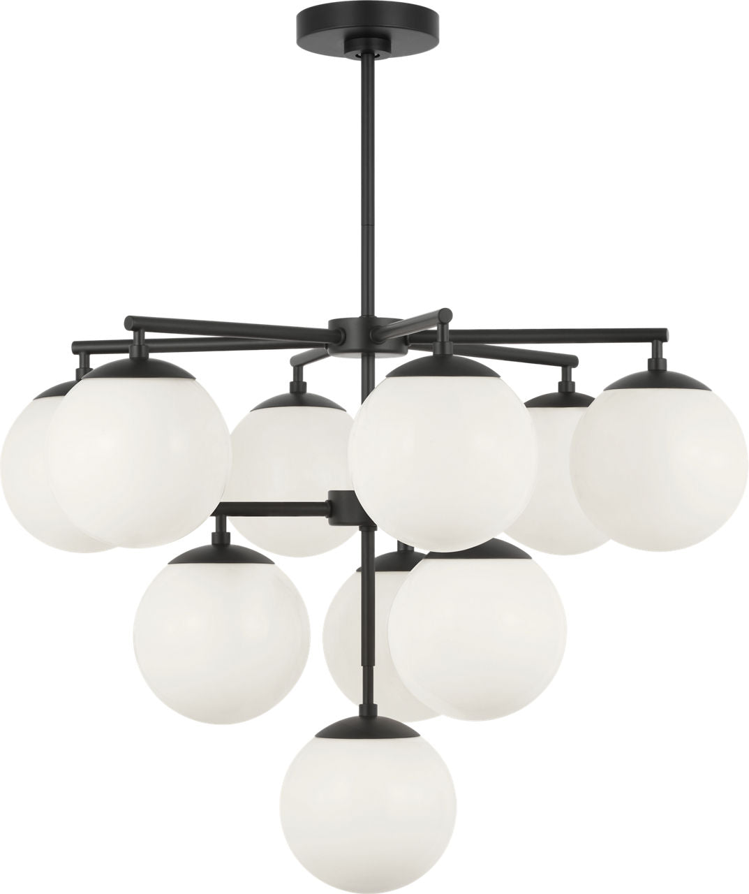 Generation Lighting GLC18010MBK Nube 10 Light 26 inch Midnight Black Chandelier Ceiling Light