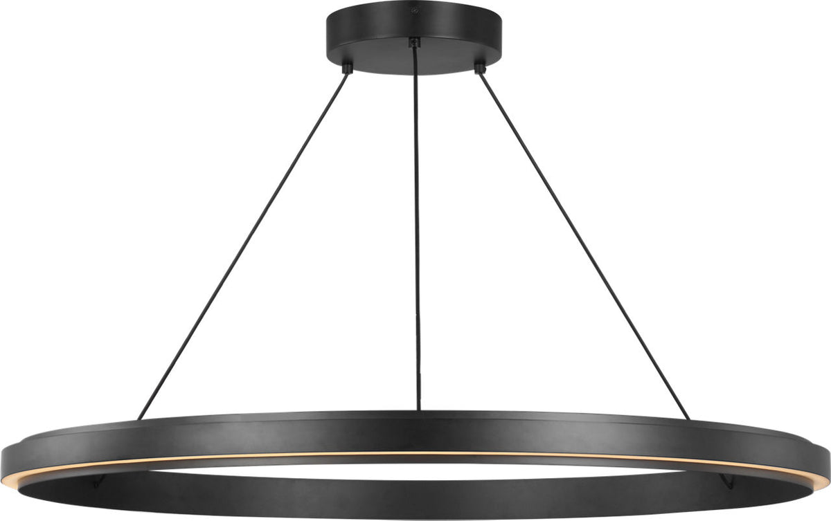 Generation Lighting GLC1901MBK Aro 36 LED chandelier in Midnight Black