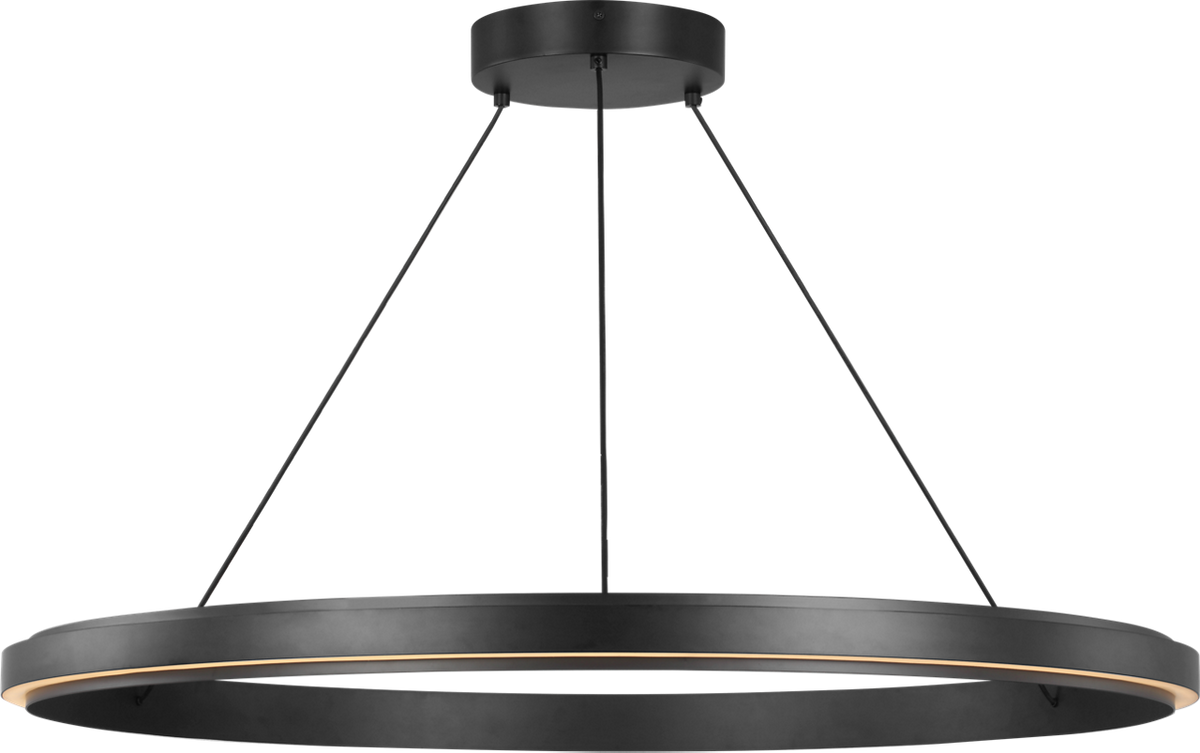 Generation Lighting GLC1901MBK Aro 1 Light 36 inch Midnight Black Chandelier Ceiling Light