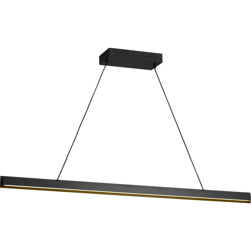 Generation Lighting GLC1911MBK Aro 1 Light 48 inch Midnight Black Linear Chandelier Ceiling Light