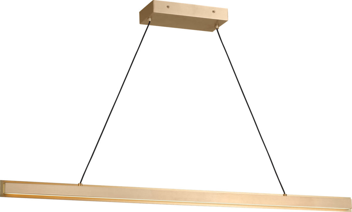 Generation Lighting GLC1911SB Aro 48 inch Satin Brass linear chandelier