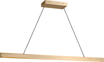 Generation Lighting GLC1911SB Aro 48 inch Satin Brass linear chandelier