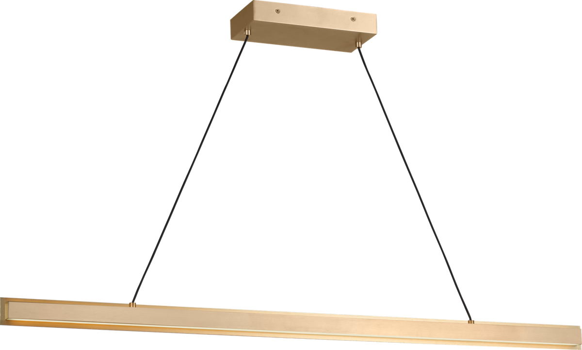 Generation Lighting GLC1911SB Aro 48 inch Satin Brass Linear Chandelier Ceiling Light