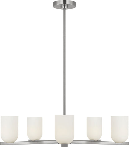 Generation Lighting GLC1935BN Neblina 5 light brushed nickel chandelier