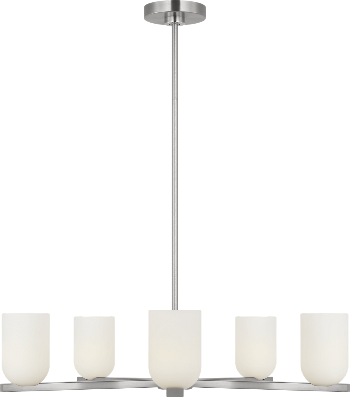 Generation Lighting GLC1935BN Neblina 5 Light 27.5 inch Brushed Nickel Chandelier Ceiling Light