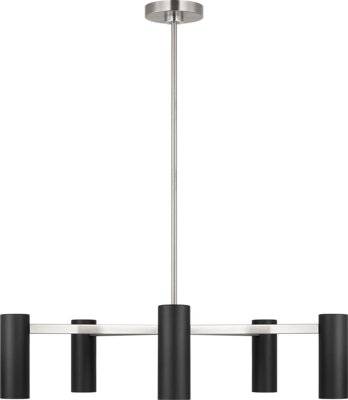 Generation Lighting GLC2055BNE Zentro 5 Light Brushed Nickel Chandelier Ceiling Light