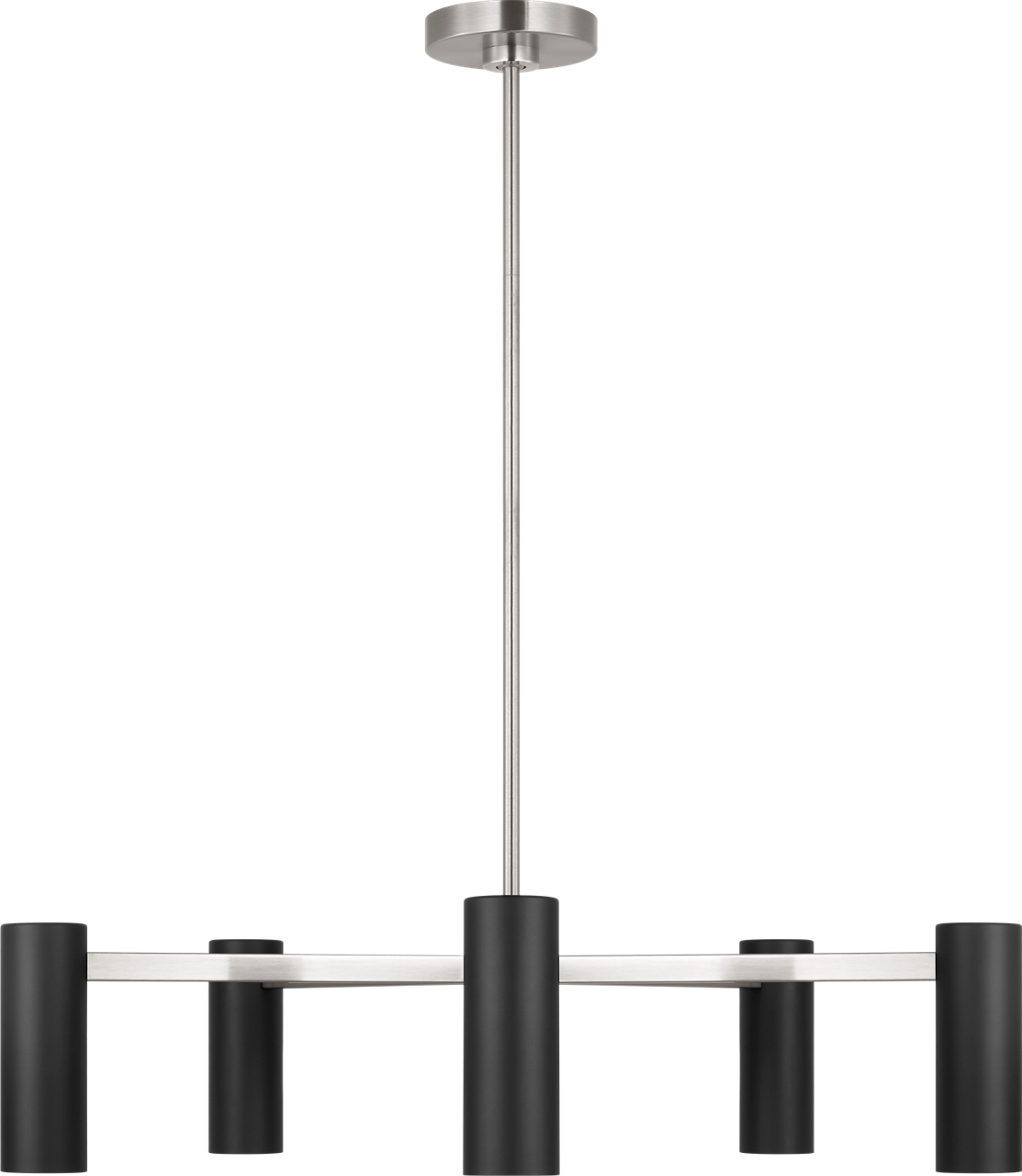 Generation Lighting GLC2055BNE Zentro 5 Light 29 inch Brushed Nickel Chandelier Ceiling Light