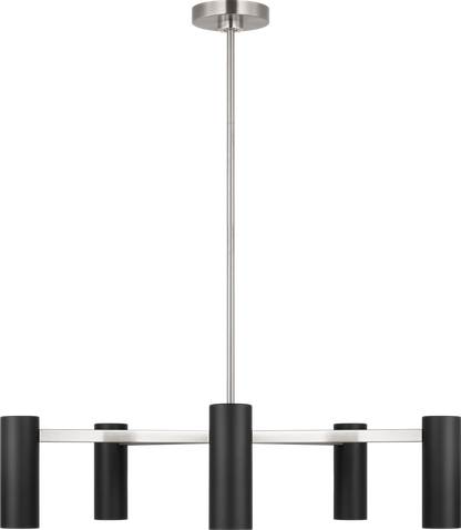 Generation Lighting GLC2055BNE Zentro 5 Light 29 inch Brushed Nickel Chandelier Ceiling Light