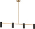 Generation Lighting GLC2074SB Zentro 4 light satin brass linear chandelier
