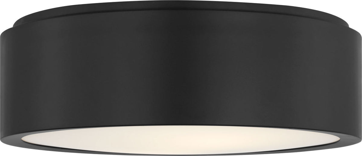 Generation Lighting GLF1032MBKE Albee 2 Light Midnight Black Flush Mount Ceiling Light