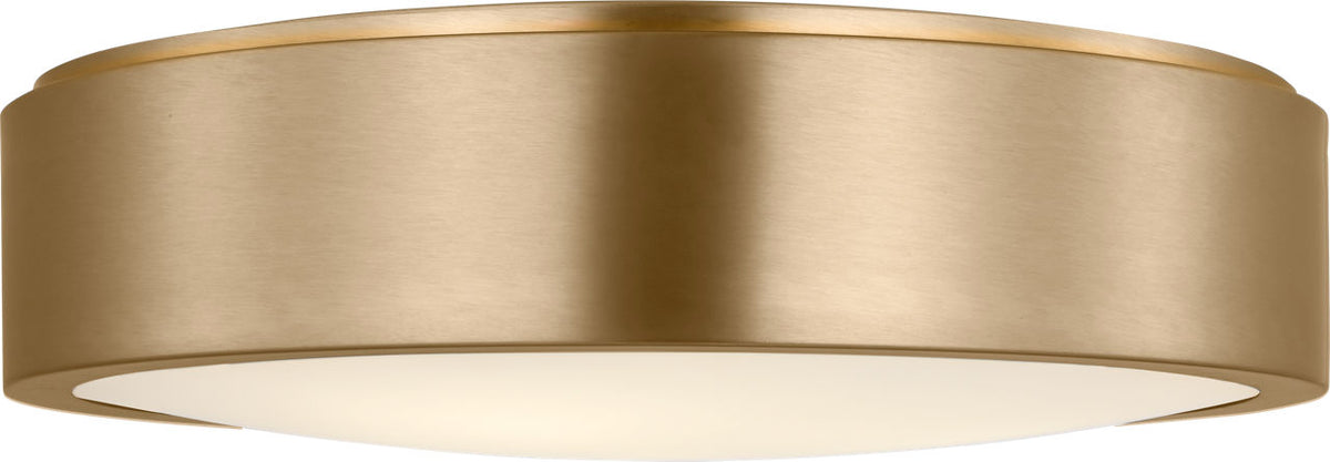 Generation Lighting GLF1053SB Albee satin brass flush mount ceiling light