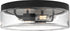 Generation Lighting GLF1722MBKE Rhett 12 inch Midnight Black flush mount ceiling light