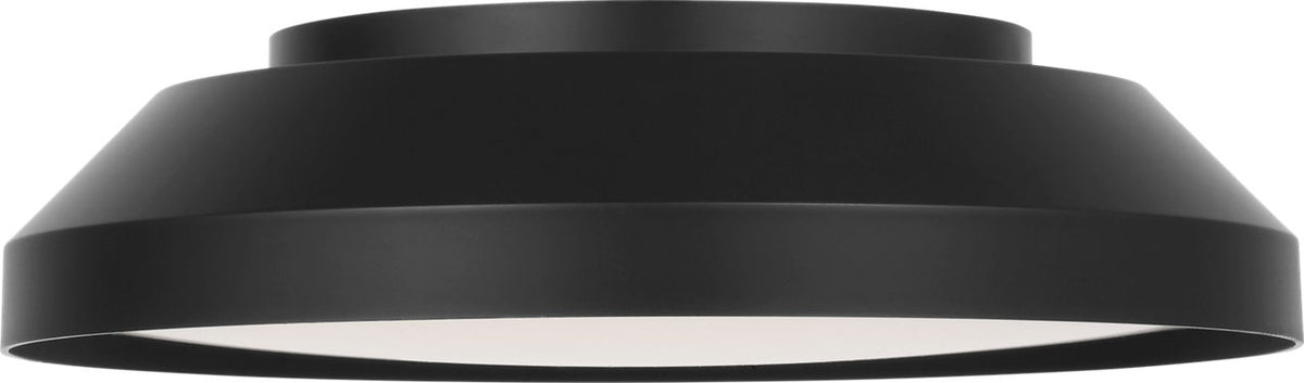 Generation Lighting GLF1981MBK Nevado 12 inch Midnight Black LED flush mount ceiling light