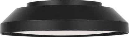 Generation Lighting GLF1981MBK Nevado 12 inch Midnight Black LED flush mount ceiling light