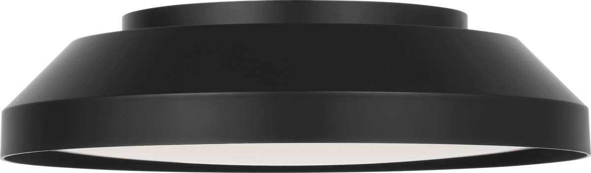 Generation Lighting GLF1981MBK Nevado 12 inch Midnight Black Flush Mount Ceiling Light