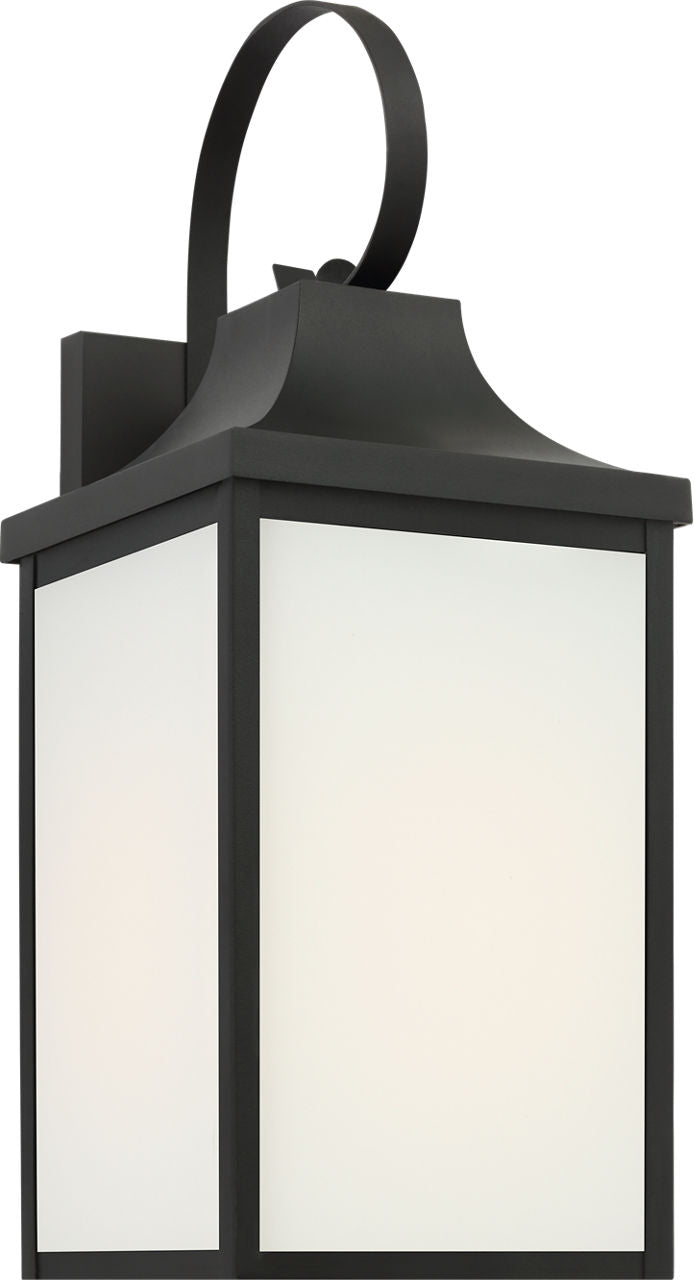 Generation Lighting GLO1021TXB Saybrook textured black lantern wall light