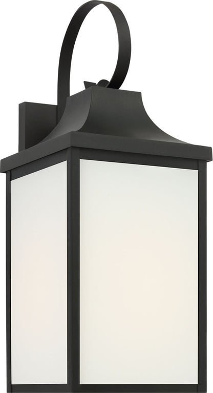 Generation Lighting GLO1021TXB Saybrook textured black lantern wall light