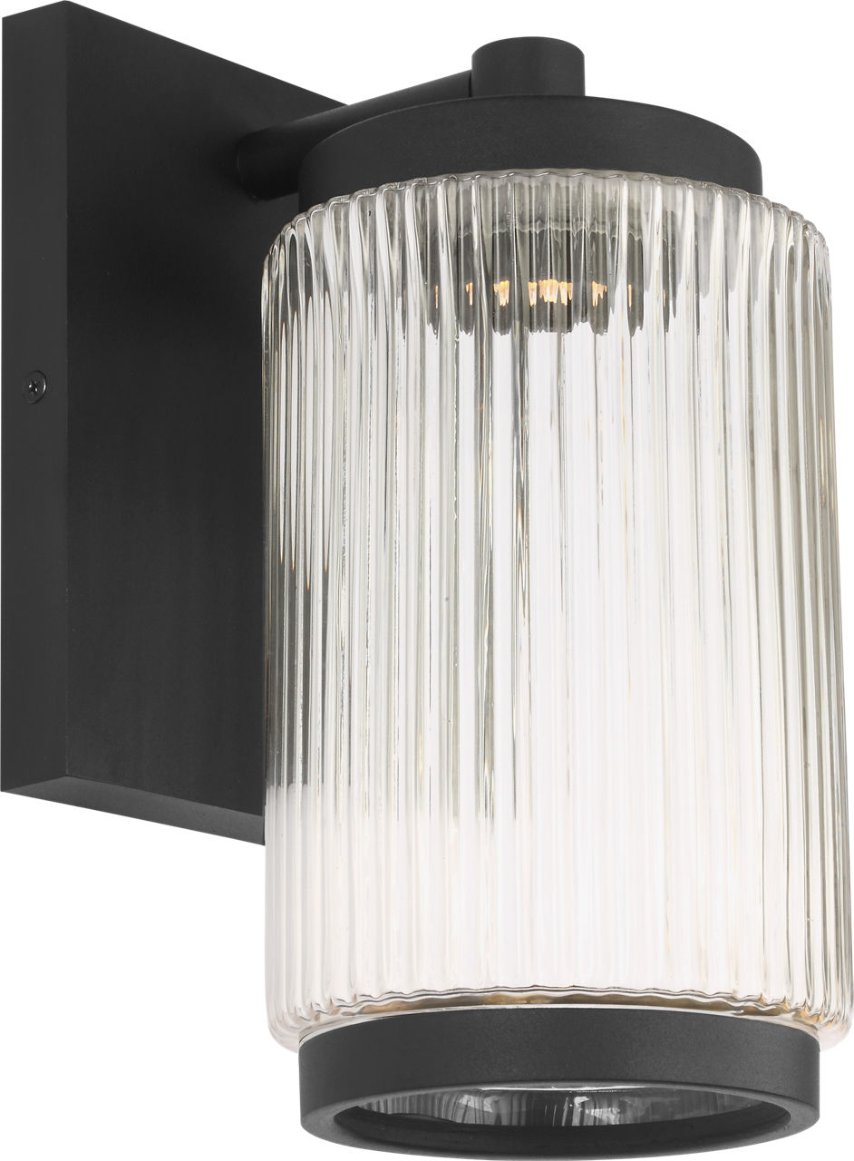 Generation Lighting GLO1061DL-TXB Ronde textured black outdoor wall lantern