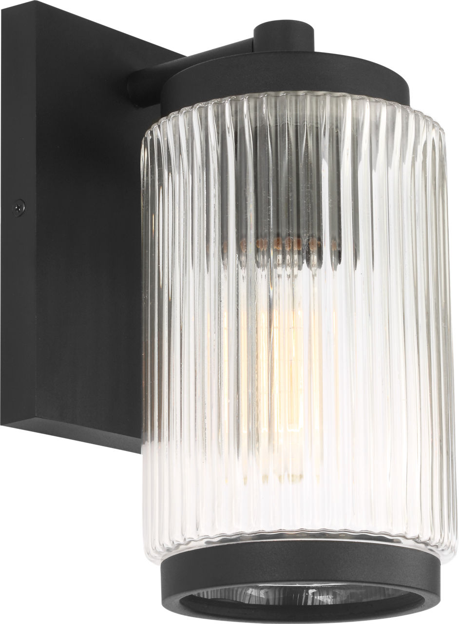 Generation Lighting GLO1061TXB Ronde 1 Light 10 inch Textured Black Outdoor Wall Lantern
