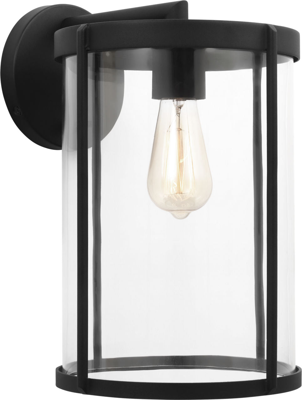 Generation Lighting Luning 1 light textured black outdoor wall light