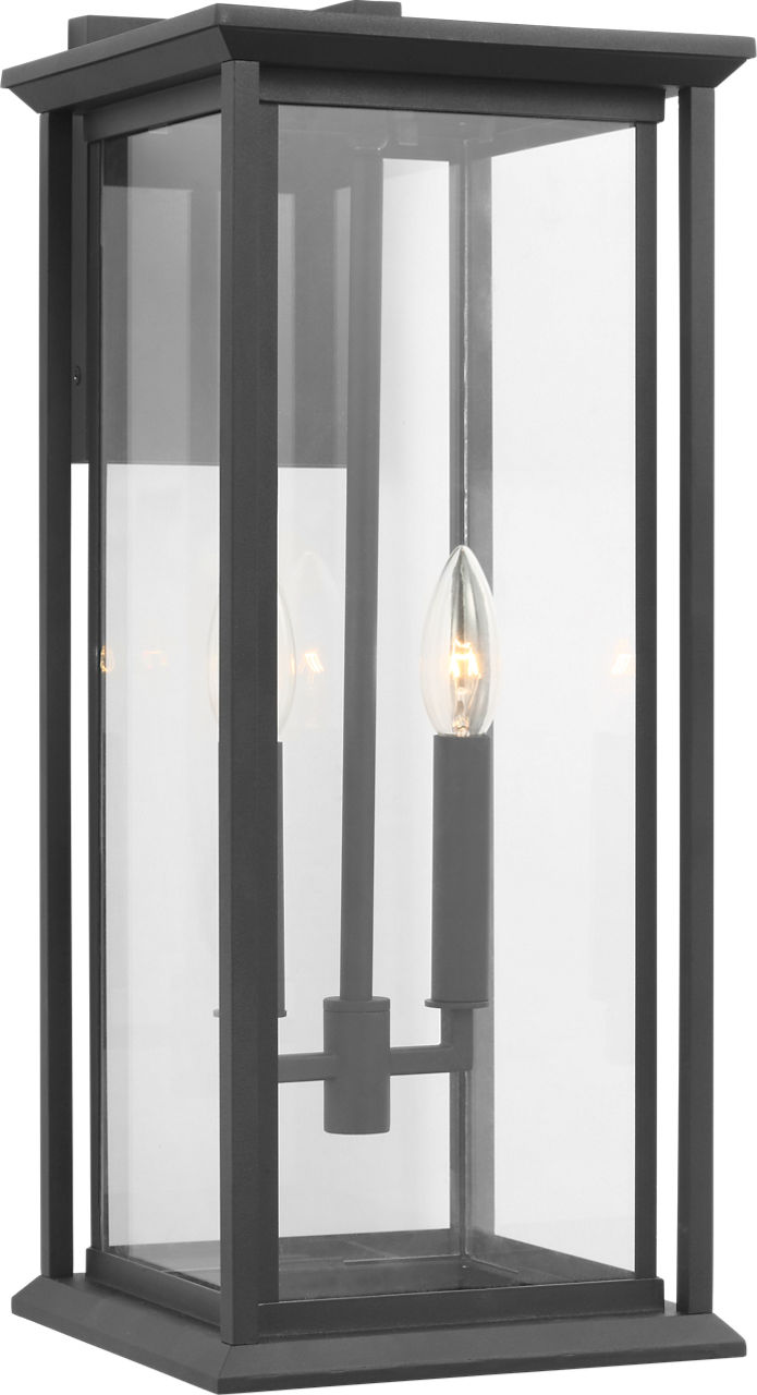 Generation Lighting GLO1222C-TXB Audley 2 Light 20 inch Textured Black Outdoor Wall Lantern