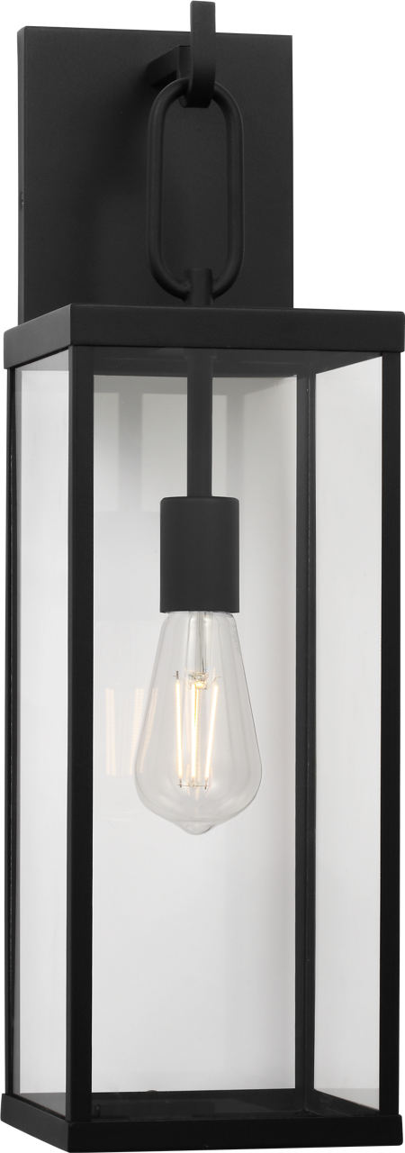 Generation Lighting GLO1771TXBE Rox 1 Light 22 inch Textured Black Lantern Wall Light
