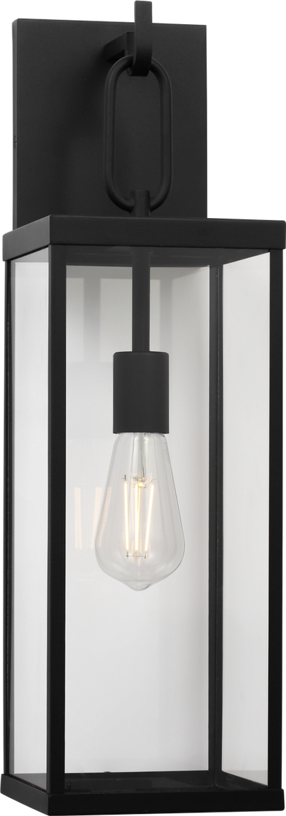 Generation Lighting GLO1771TXBE Rox 1 Light 22 inch Textured Black Lantern Wall Light