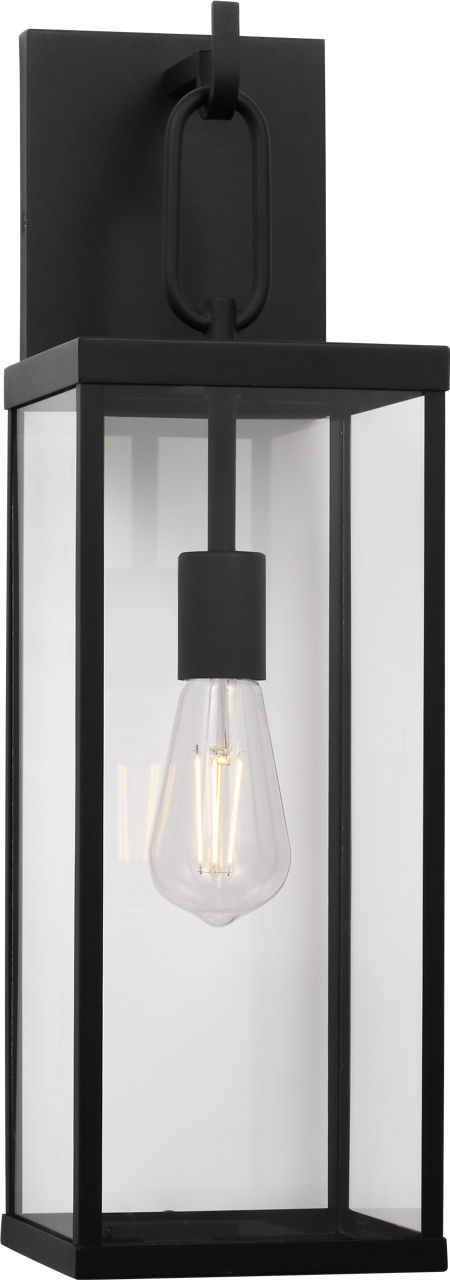 Generation Lighting GLO1771TXBE Rox textured black lantern wall light