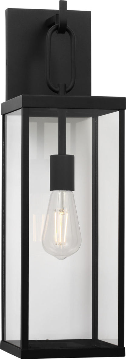 Generation Lighting GLO1771TXBE Rox textured black lantern wall light