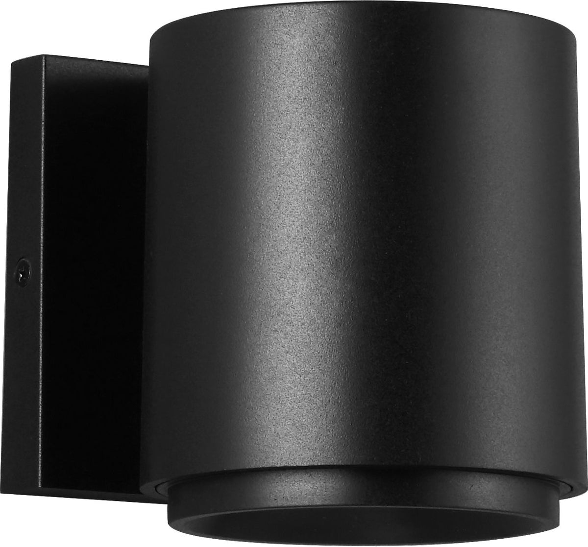 Generation Lighting Huntwick LED round outdoor wall light in textured black
