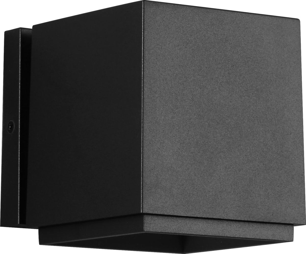 Generation Lighting Huntwick textured black square outdoor wall light
