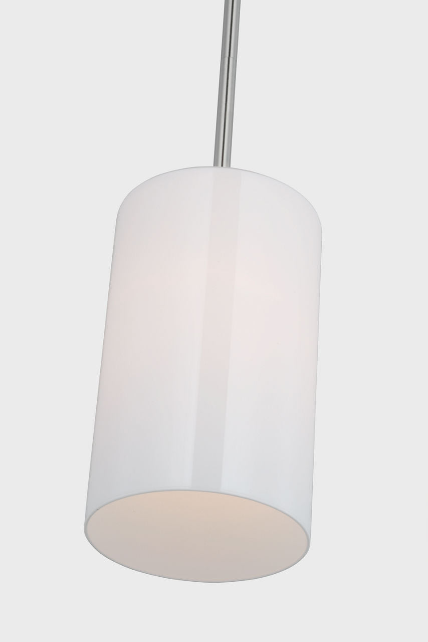 Generation Lighting Rhett 1 light brushed steel pendant ceiling light