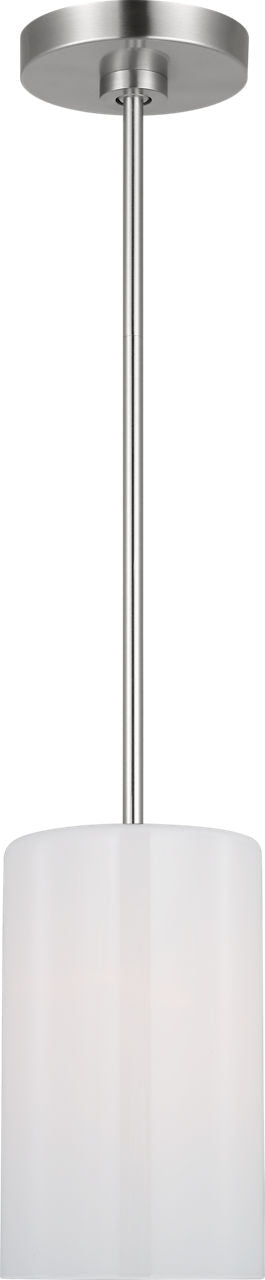 Generation Lighting GLP1001BS Rhett 1 light brushed steel pendant ceiling light