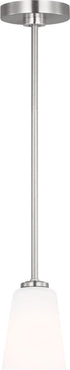 Generation Lighting GLP1031BSE Miles 1 light brushed nickel mini pendant ceiling light