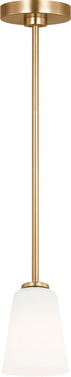 Generation Lighting GLP1031SBE Miles satin brass mini pendant
