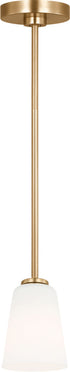 Generation Lighting GLP1031SB Miles 1 Light Satin Brass Pendant Ceiling Light