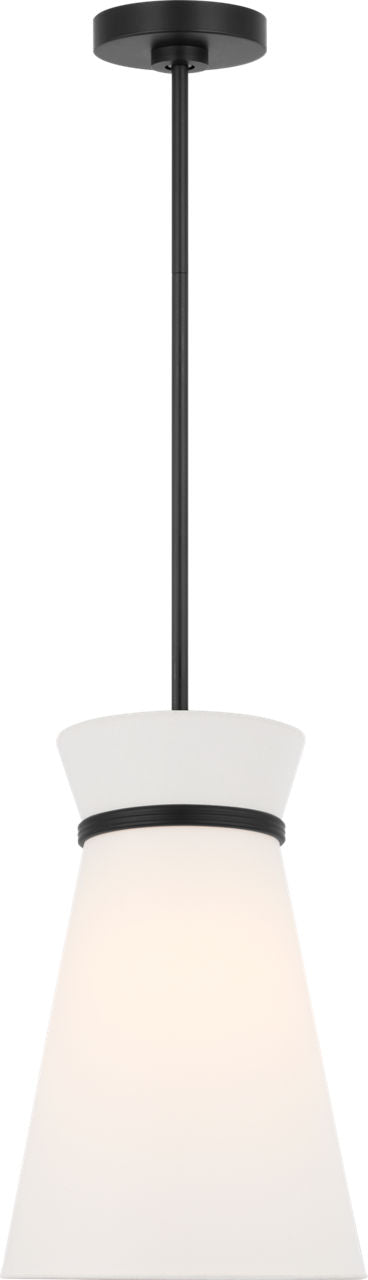 Generation Lighting GLP1751MBKE Fynn 1 Light Midnight Black Pendant Ceiling Light