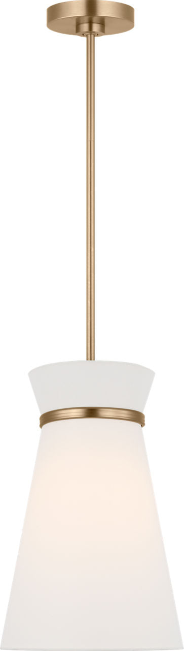 Generation Lighting GLP1751SB Fynn satin brass pendant ceiling light