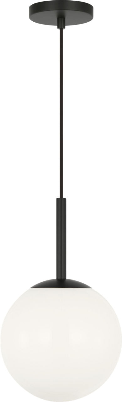 Generation Lighting GLP1821MBKE Nube 1 Light Midnight Black Pendant Ceiling Light