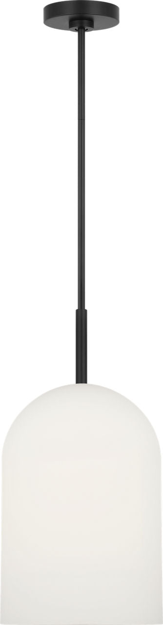 Generation Lighting GLP1941MBKE Neblina 1 light midnight black pendant ceiling light
