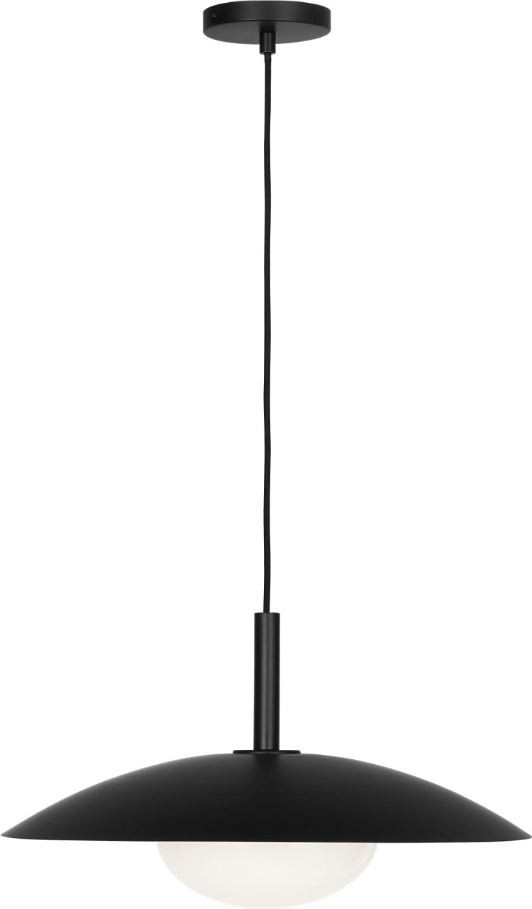 Generation Lighting GLP2041MBK Mont 1 Light 20 inch Midnight Black Pendant Ceiling Light