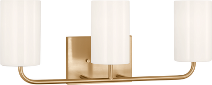 Generation Lighting GLV1003SB Rhett 3 Light 22 inch Satin Brass Bath Vanity Wall Light