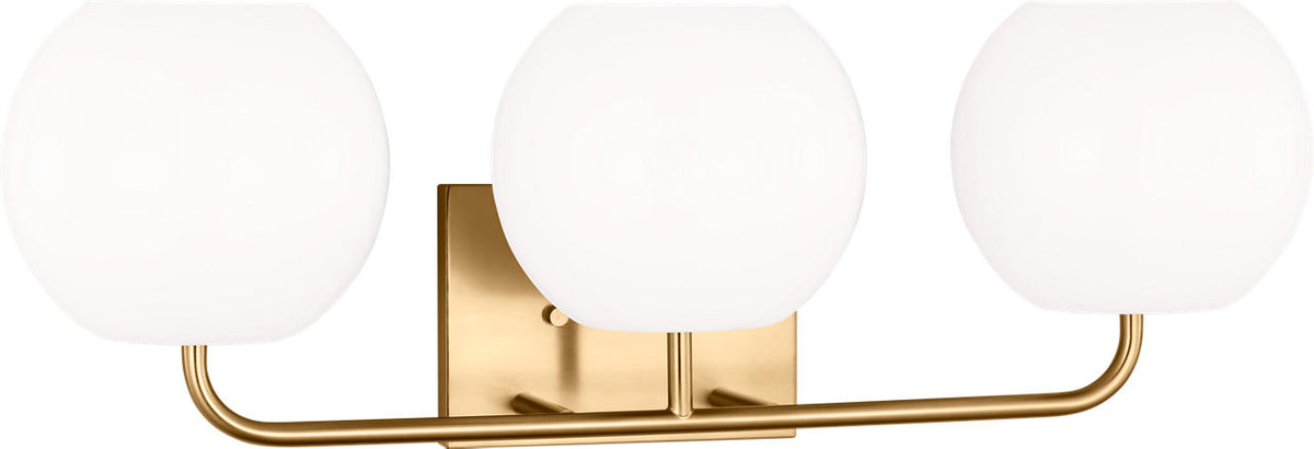 Generation Lighting Rory 3 light satin brass bath sconce wall light